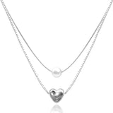 Heart Pearl Necklace